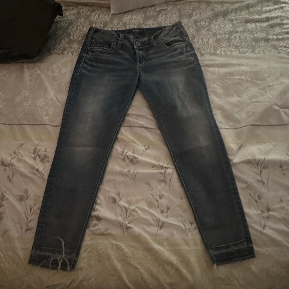Women’s Silver Elyse Ankle Skinny Jeans